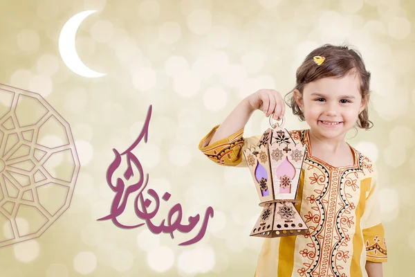 Ramadan Kareem - översättning: Muslimska heliga månaden Ramadan är gen — Stockfoto