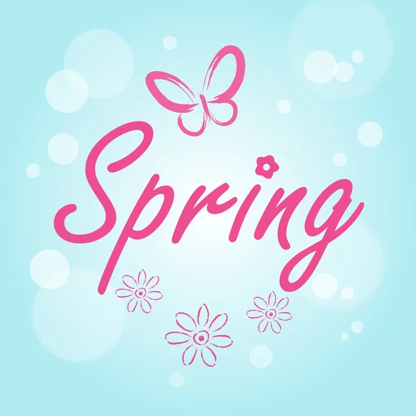 Banner de saludo de primavera — Vector de stock