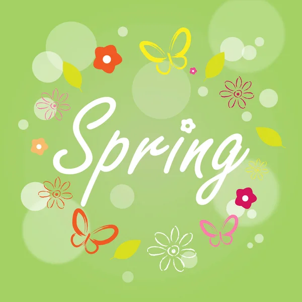 Banner de saludo de primavera — Vector de stock