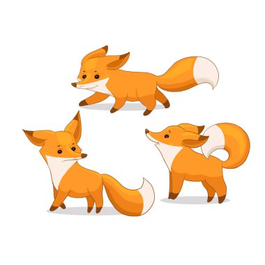 Şirin tilki çizgi film hisse senedi illüstrasyon