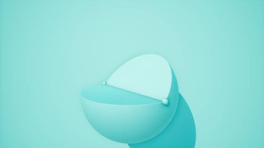 Geometrik formlara sahip sahne, yuvarlak platform, minimal arkaplan, mavi stüdyo arka plan, 3D canlandırma