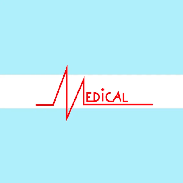 Línea médica vector logotipo plantilla — Archivo Imágenes Vectoriales