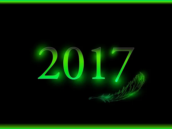 Polla. Feliz año nuevo 2017. Vector eps 10 . — Archivo Imágenes Vectoriales