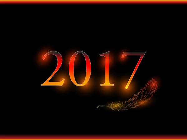 Horoz. Mutlu yeni yıl 2017. Vektör eps 10.