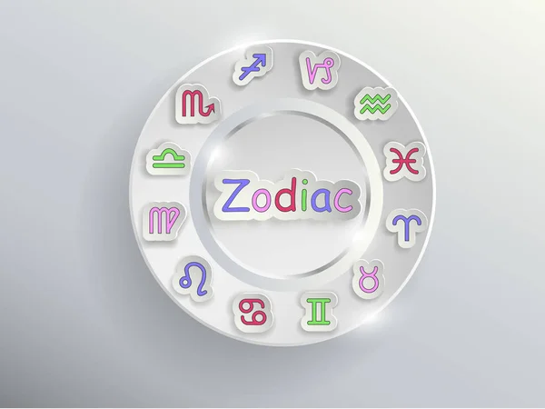 Zodiac signs. Zodiac circle. — Stock Vector