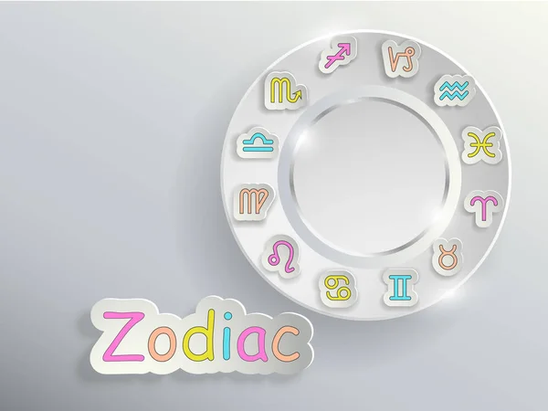 Zodiac signs. Zodiac circle. — Stock Vector