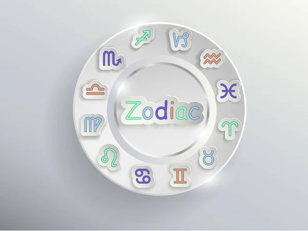 Signes du zodiaque. Cercle zodiaque . — Image vectorielle