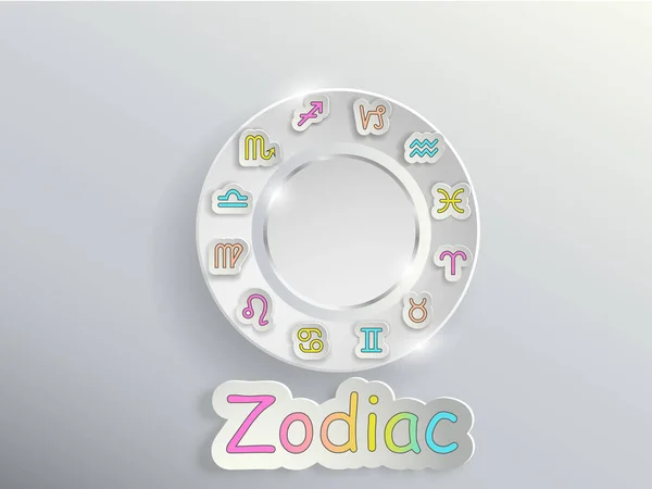 Signes du zodiaque. Cercle zodiaque . — Image vectorielle