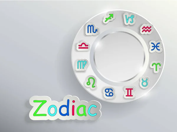 Zodiac signs. Zodiac circle. — Stock Vector