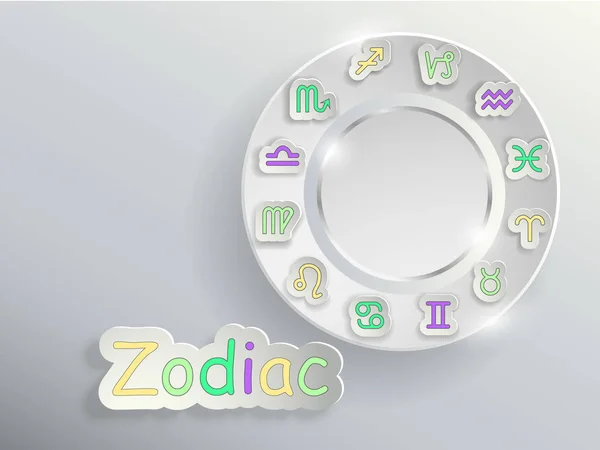 Signes du zodiaque. Cercle zodiaque . — Image vectorielle