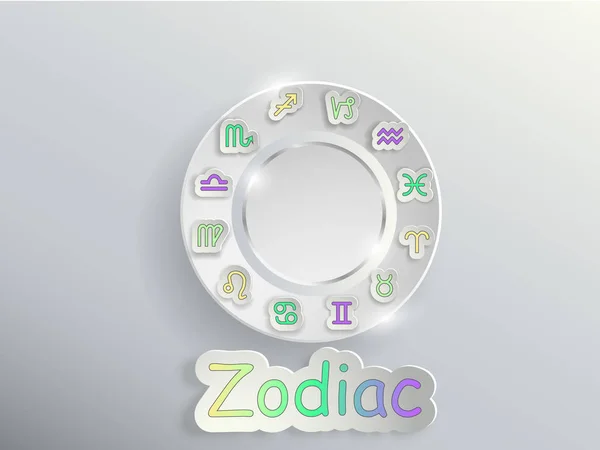 Signes du zodiaque. Cercle zodiaque . — Image vectorielle