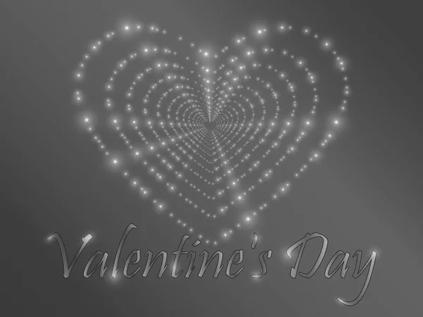 У день Святого Валентина. Світиться серця. — стоковий вектор