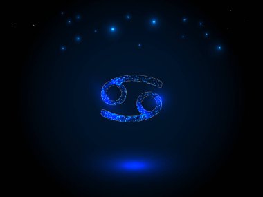 Yıldızlı gökyüzünde burç işareti.