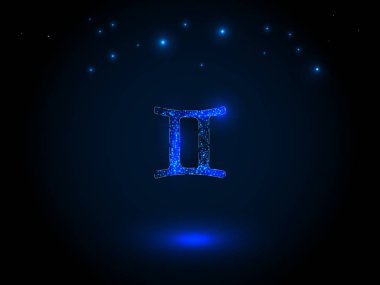 Yıldızlı gökyüzünde burç işareti.