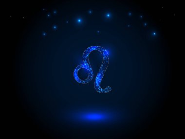 Yıldızlı gökyüzünde burç işareti.