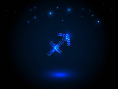 Yıldızlı gökyüzünde burç işareti.