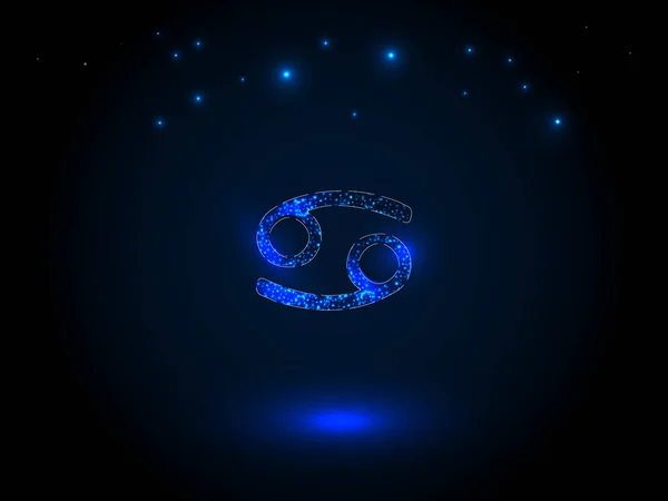 Signo del zodiaco en el cielo estrellado. — Vector de stock