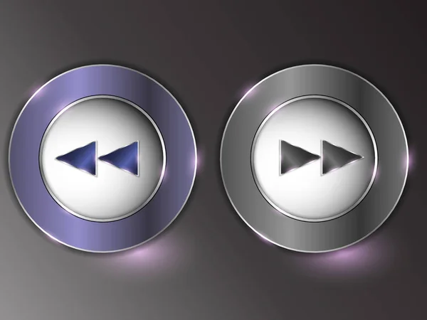 gri arka plan üzerinde 3D gümüş düğmeye