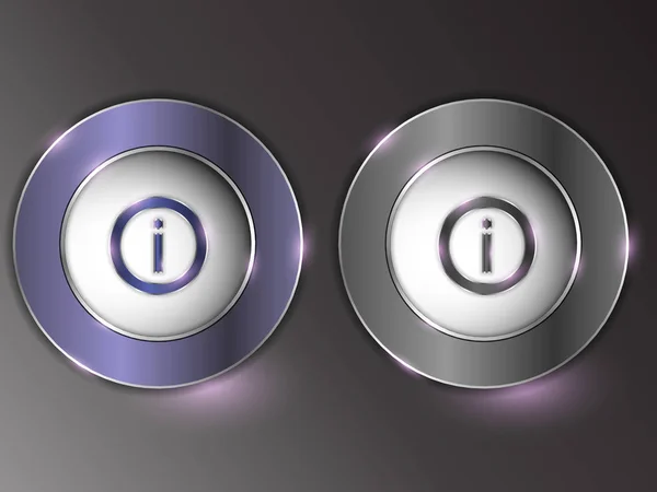 gri arka plan üzerinde 3D gümüş düğmeye