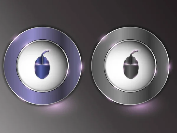 gri arka plan üzerinde 3D gümüş düğmeye