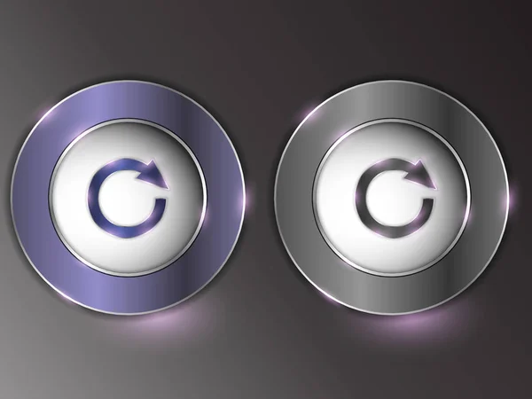 gri arka plan üzerinde 3D gümüş düğmeye