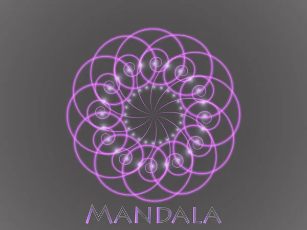 Mandala. yuvarlak süsleme desen. — Stok Vektör