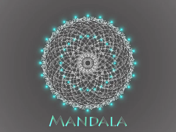マンダラです。丸い飾りパターン. — ストックベクタ