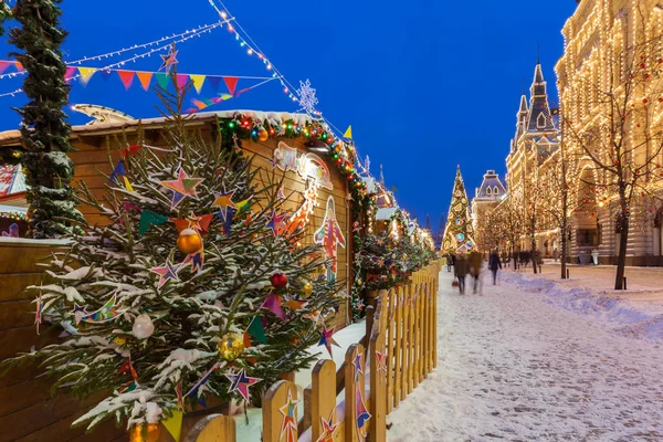 Christmas market at the Red Square, Moscow, Russia — Stock Photo, Image