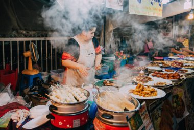 Cumartesi gece Pazarı'na, Chiang Mai, Tayland gıda durak