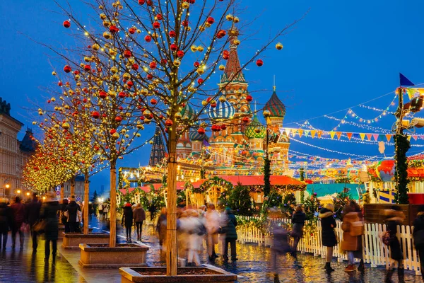 Christmas Market on the Red Square, Moscow — Stock Photo, Image