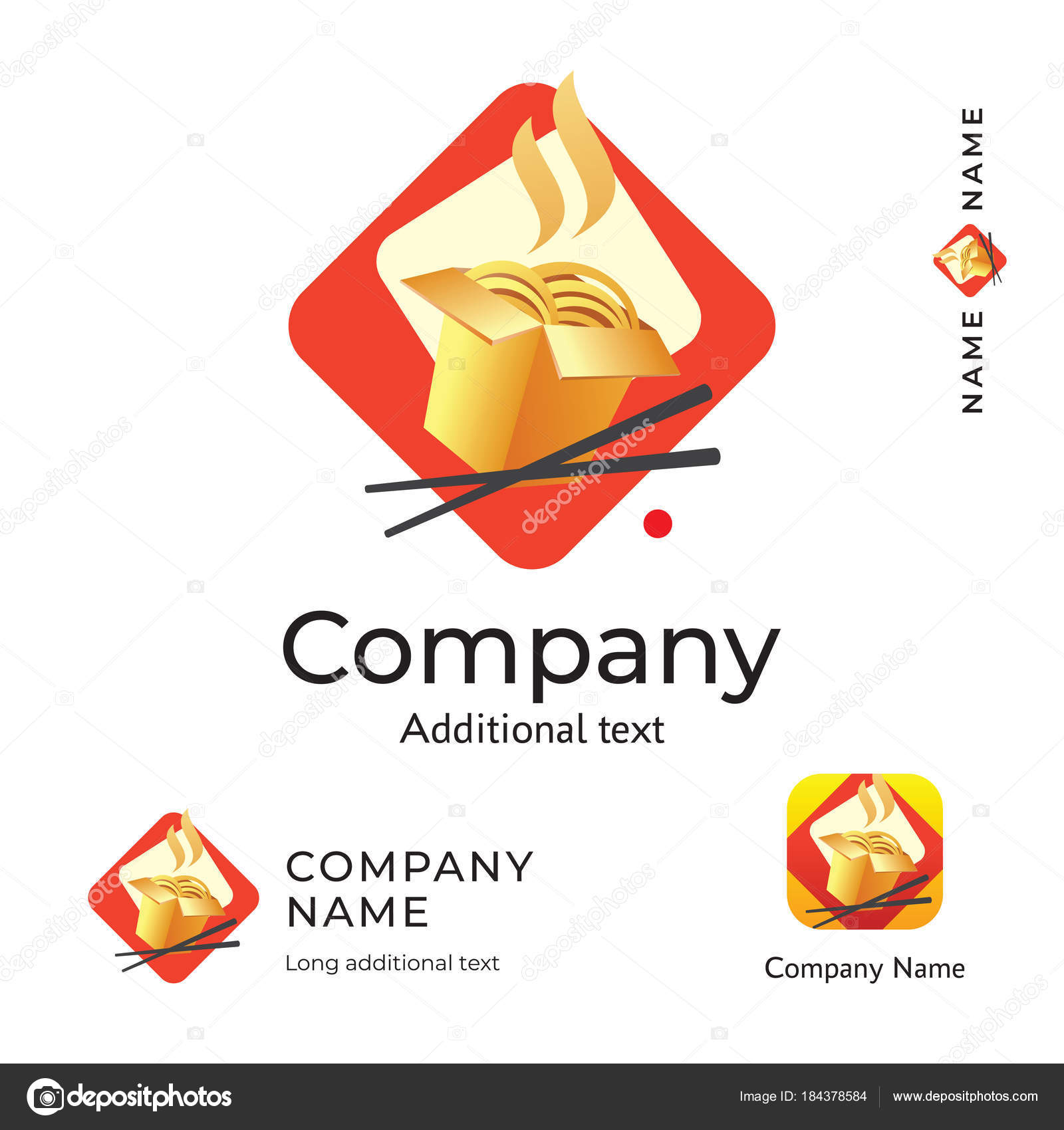 Asian Traditional Food Logo Modern Identity Beautiful China