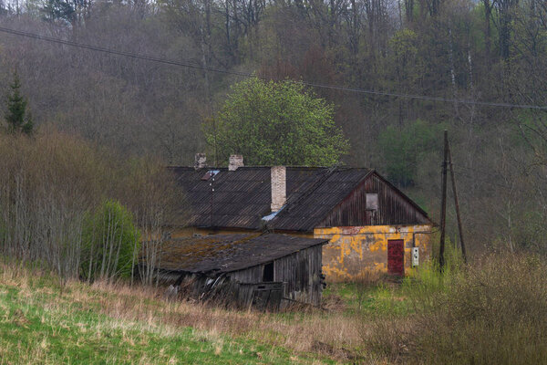 Old abandoned building in nature