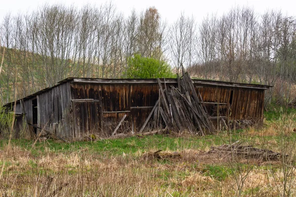 Ancien Bâtiment Bois Abandonné — Photo