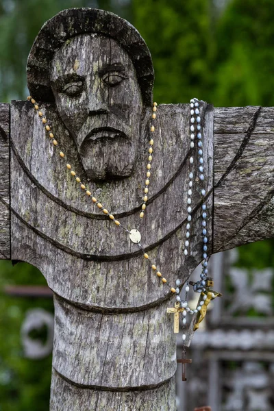 Ancien Cimetière Chrétien Avec Nombreuses Croix — Photo