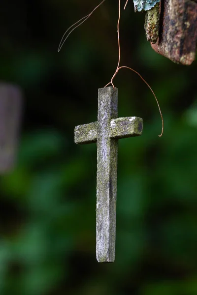 Cementerio Cristiano Antiguo Con Muchas Cruces —  Fotos de Stock