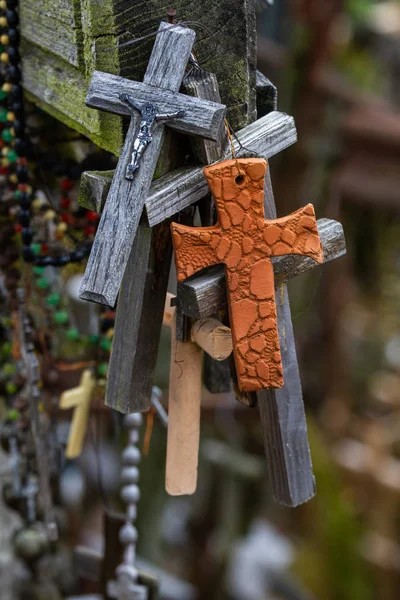 Cementerio Cristiano Antiguo Con Muchas Cruces — Foto de Stock