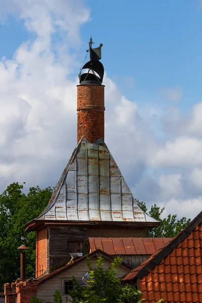 Gebäude Europäischem Dorf Bei Sonnigem Tag — Stockfoto