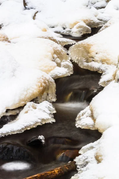 Водопад Льдом Зимний Сезон — стоковое фото