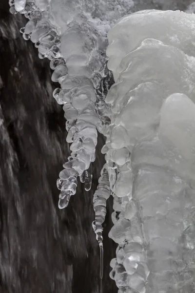 Καταρράκτης Πάγο Κατά Χειμερινή Περίοδο — Φωτογραφία Αρχείου