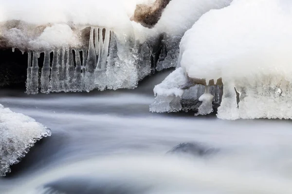 Winter River Snow Ice — Stock Photo, Image