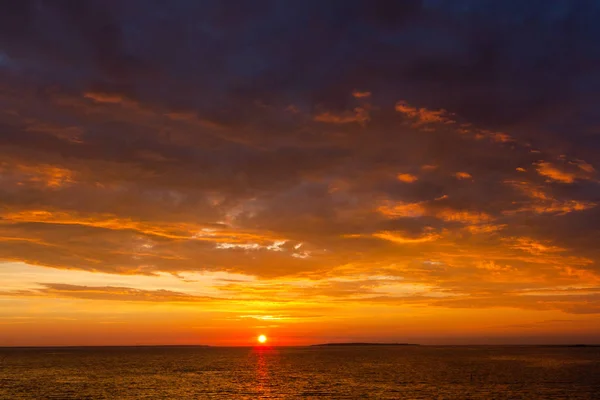 Havslandskap Vid Solnedgången — Stockfoto