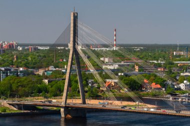 Modern Avrupa kentinin havadan görünüşü