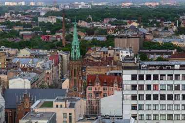 Modern Avrupa kentinin havadan görünüşü