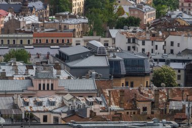 Modern Avrupa kentinin havadan görünüşü