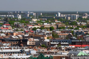 Modern Avrupa kentinin havadan görünüşü