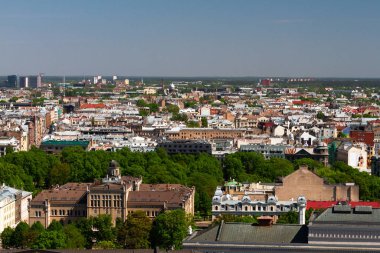 Modern Avrupa kentinin havadan görünüşü