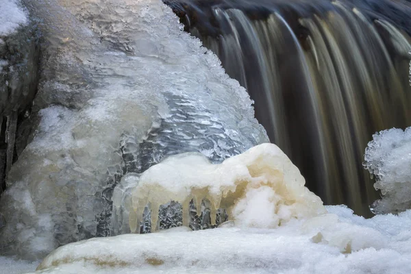 Flod Med Snö Och — Stockfoto