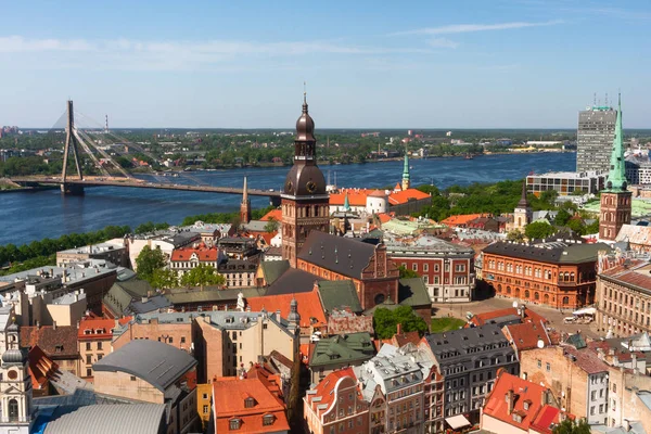 Aerial View Modern European City — ストック写真