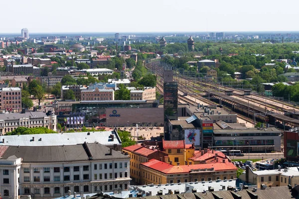 Aerial View Modern European City — 스톡 사진