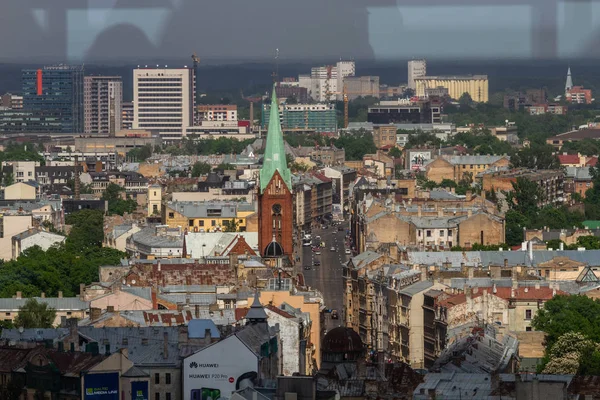 Modern Avrupa Kentinin Havadan Görünüşü — Stok fotoğraf